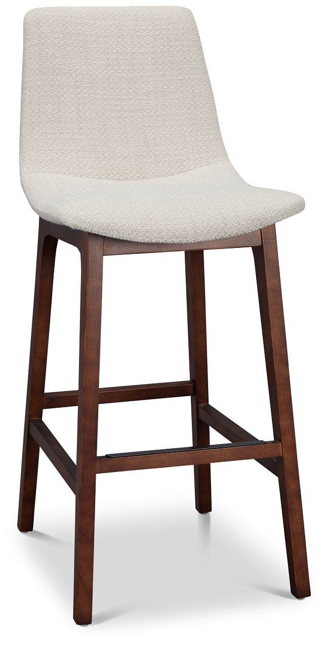 Hamilton Light Beige Fabric 30" Upholstered Barstool