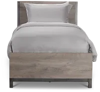 Evanston Gray Panel Bed