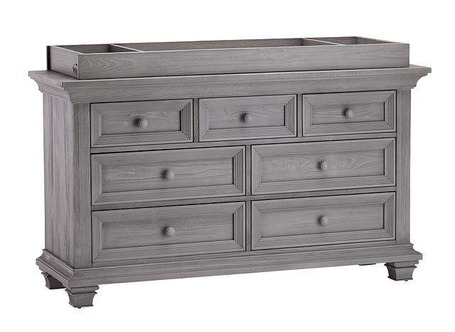 gray dresser changing table