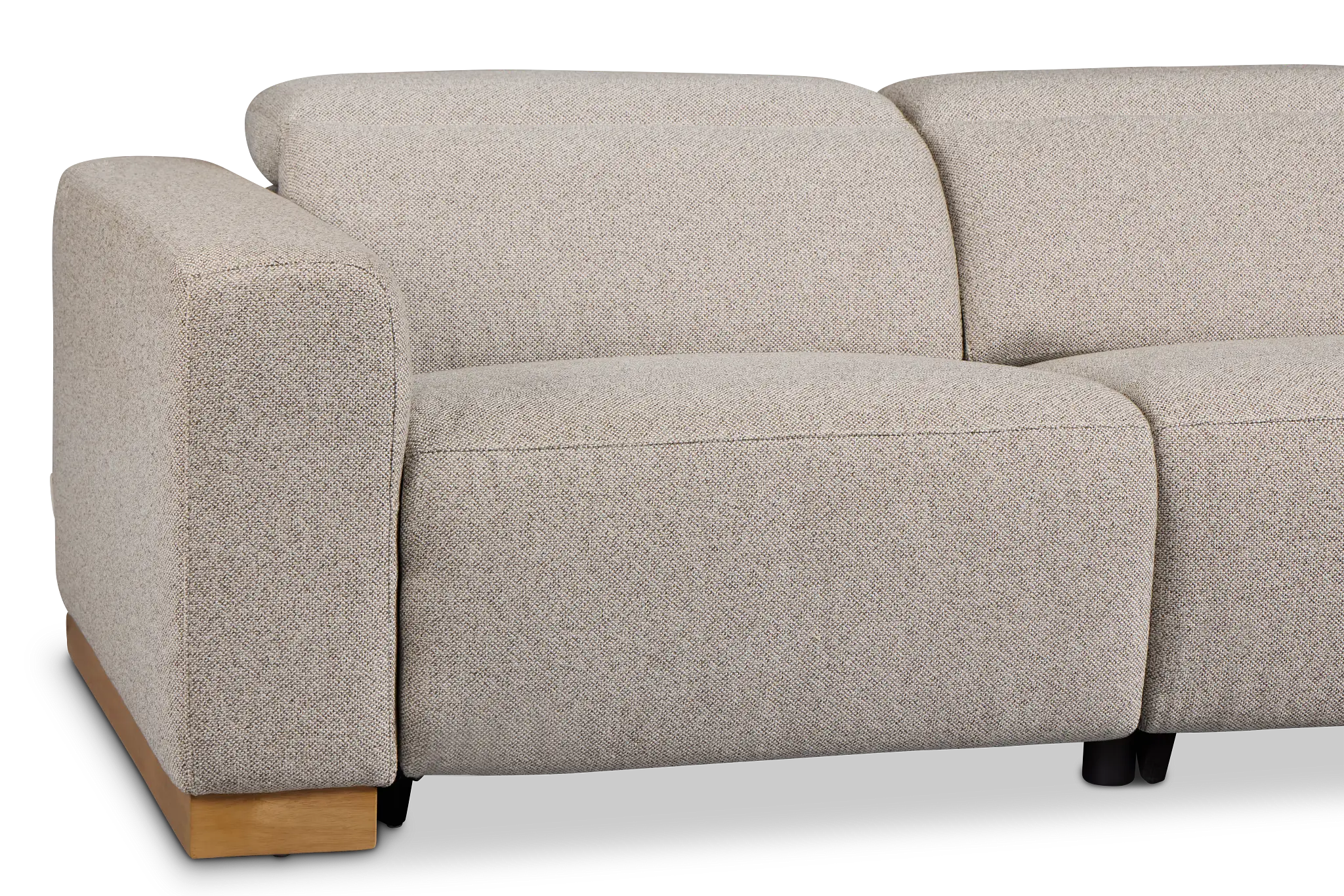 Leona Light Gray Fabric 2-piece Modular Power Loveseat Leona Light Gray Fabric 2-piece Modular Power Loveseat