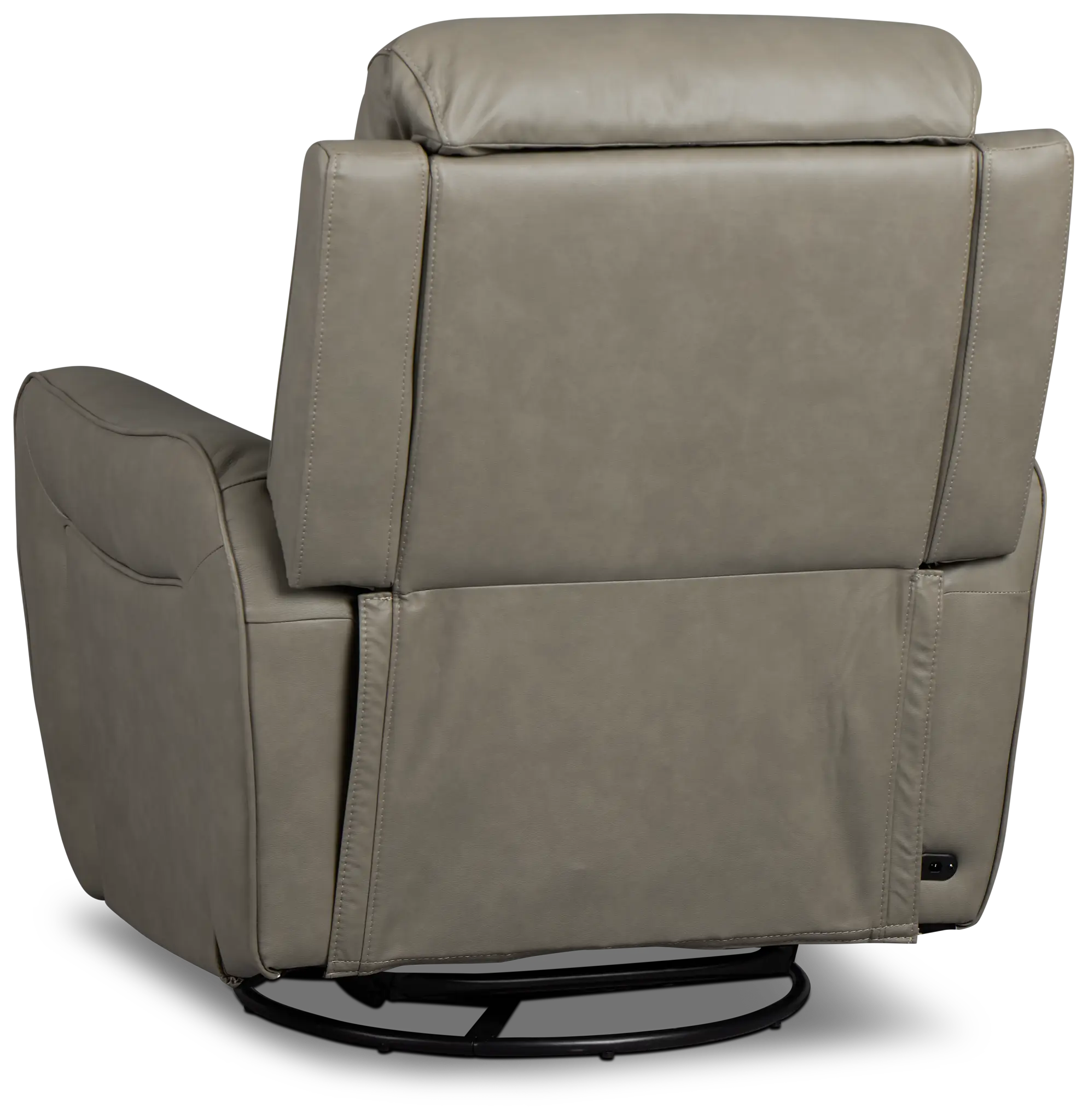 Julian Light Gray Lthr/vinyl Power Swivel Glider Recliner Julian Light Gray Lthr/vinyl Power Swivel Glider Recliner