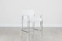 Ocean Drive Whiteacrylic 24" Upholstered Barstool