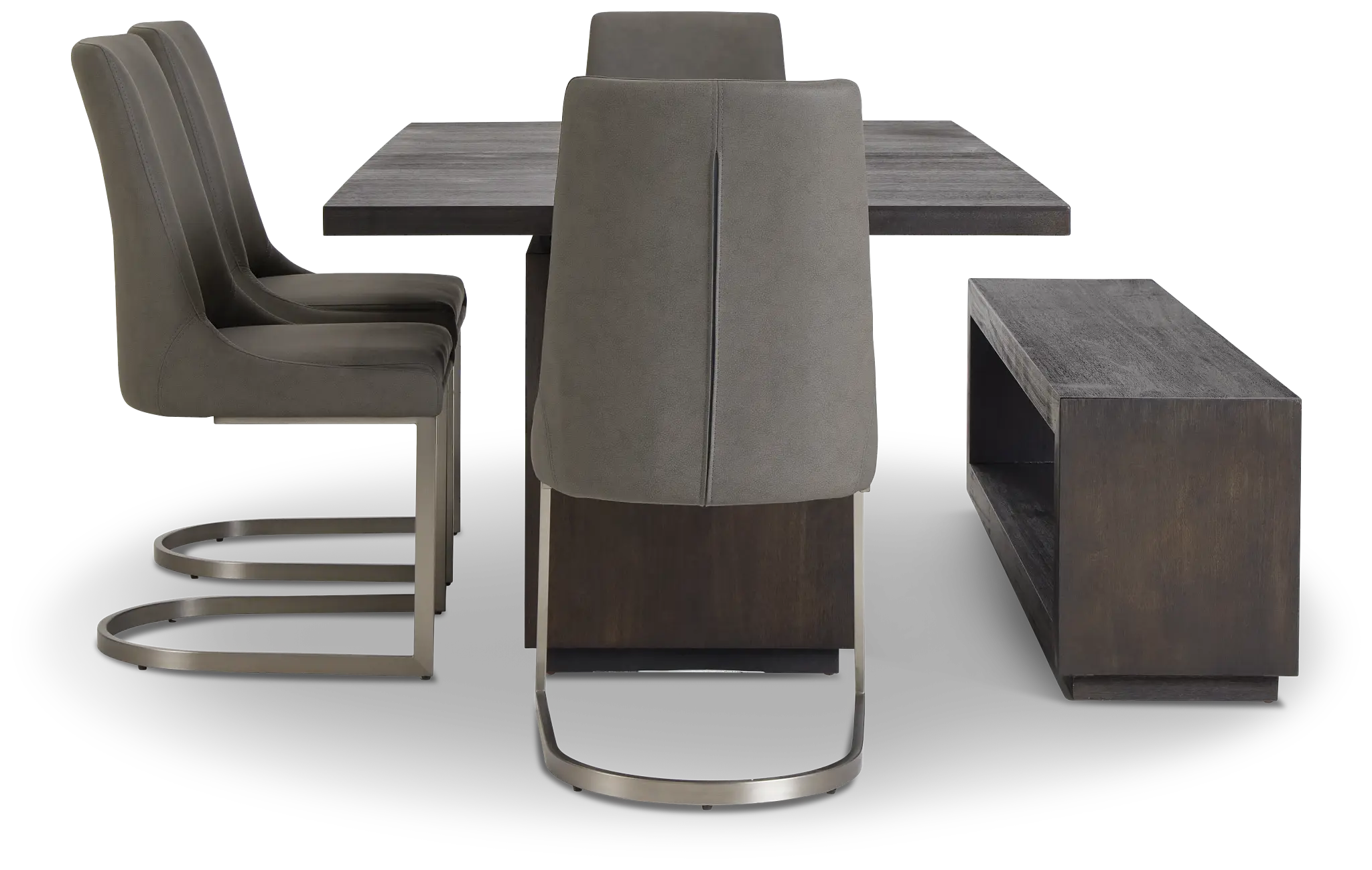 Madden Dark Tone Table, 4 Chairs & Bench Madden Dark Tone Table, 4 Chairs & Bench