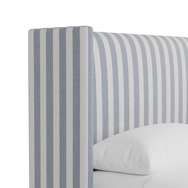 Captiva Sea Lane Dark Blue 48" Upholstered Shelter Bed