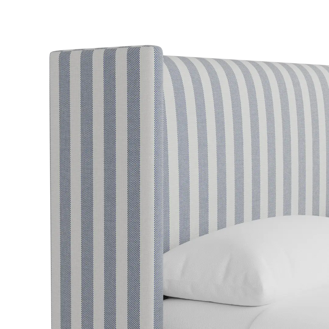 Captiva Sea Lane Dark Blue 48" Upholstered Shelter Bed Captiva Sea Lane Dark Blue 48" Upholstered Shelter Bed