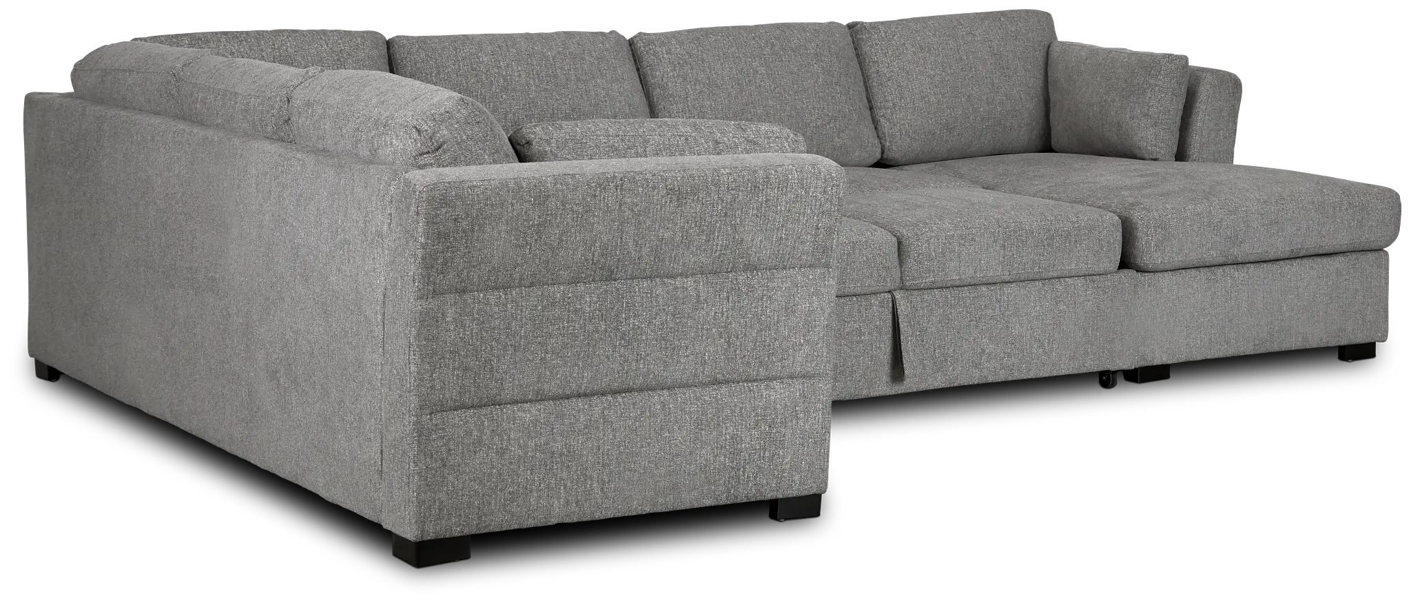 Amber Dark Gray Fabric Large Right Chaise Storage Sleeper Sectional Amber Dark Gray Fabric Large Right Chaise Storage Sleeper Sectional