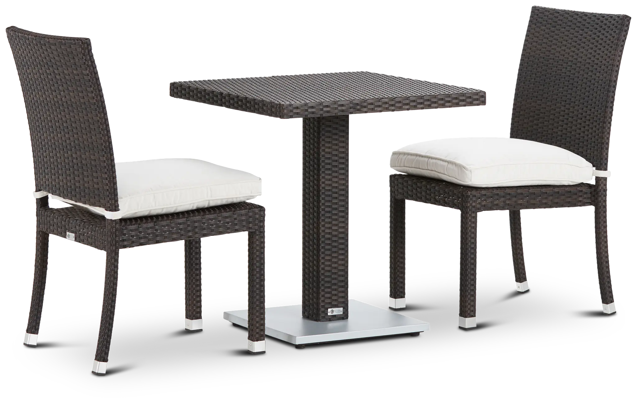 Zen White 27" Square Table & 2 Chairs Zen White 27" Square Table & 2 Chairs