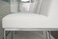 Ocean Drive White Metal Upholstered Side Chair