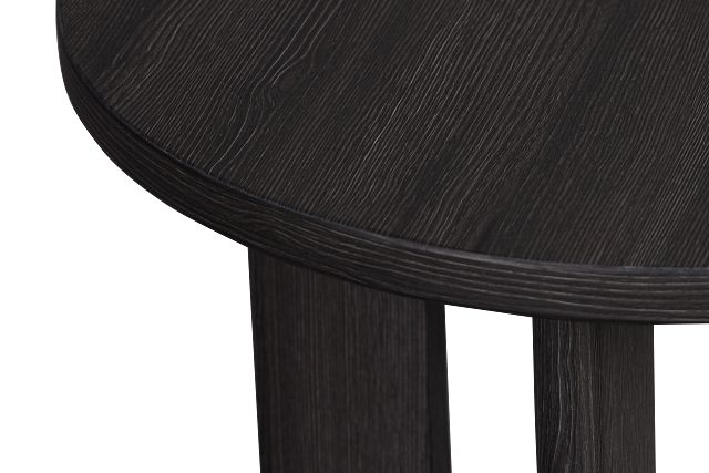 Lyndie Black Round End Table