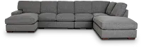 Veronica Dark Gray Down Large Right Bumper Sectional