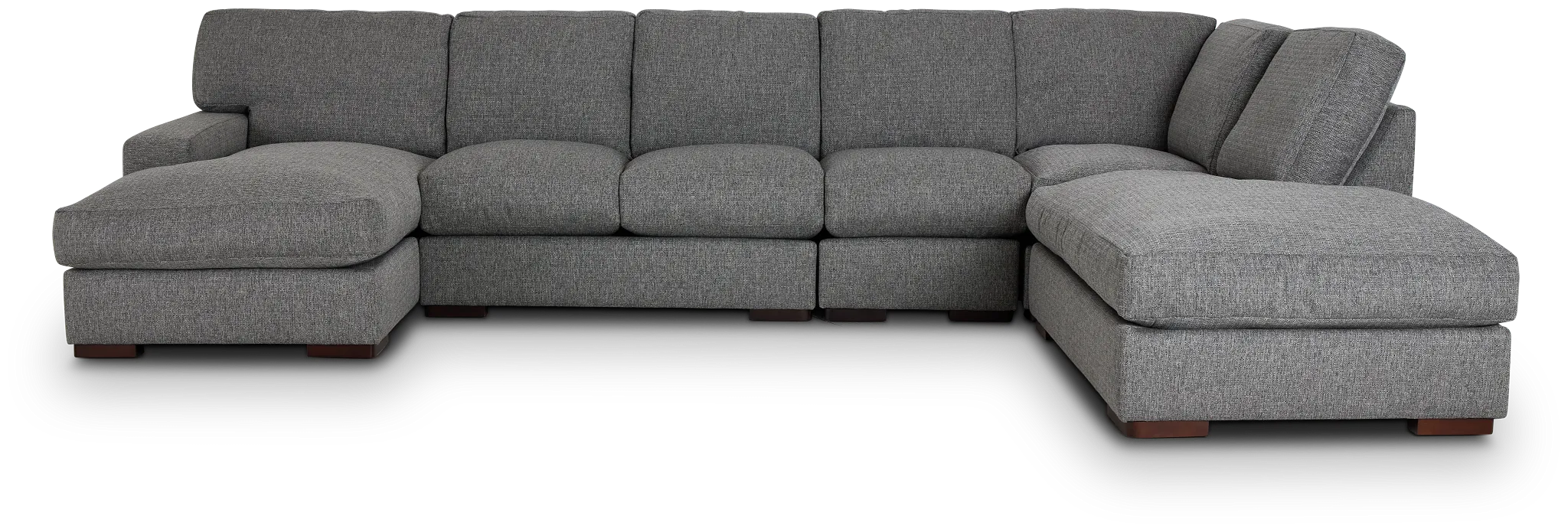 Veronica Dark Gray Down Large Right Bumper Sectional