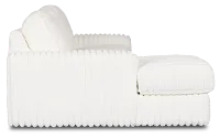 Teddy White Fabric Left Chaise Sectional