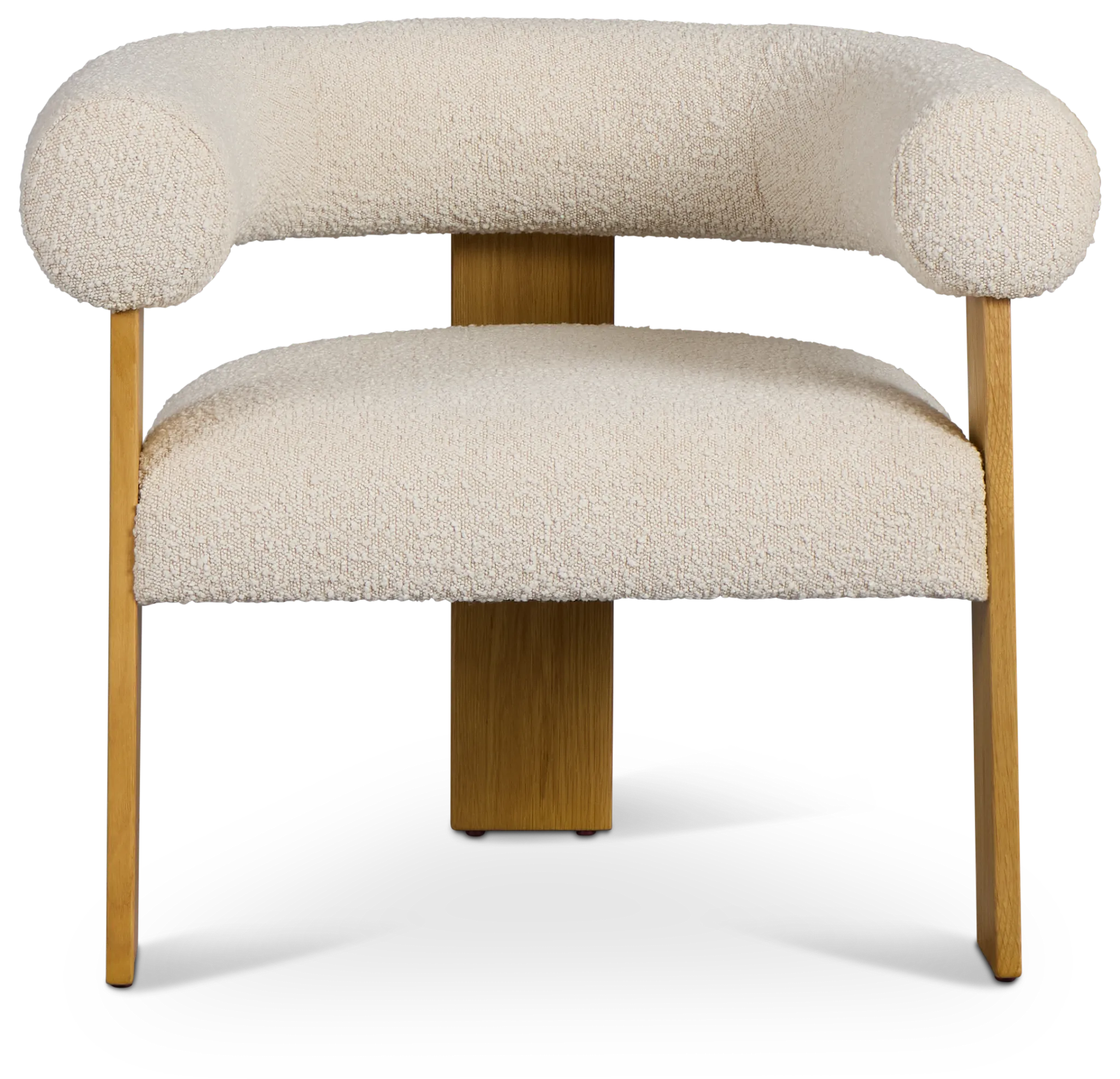 Elara White Fabric Accent Chair