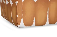 Shiba Dot Light Brown Fabric Accent Pouf