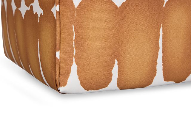 Shiba Dot Light Brown Fabric Accent Pouf