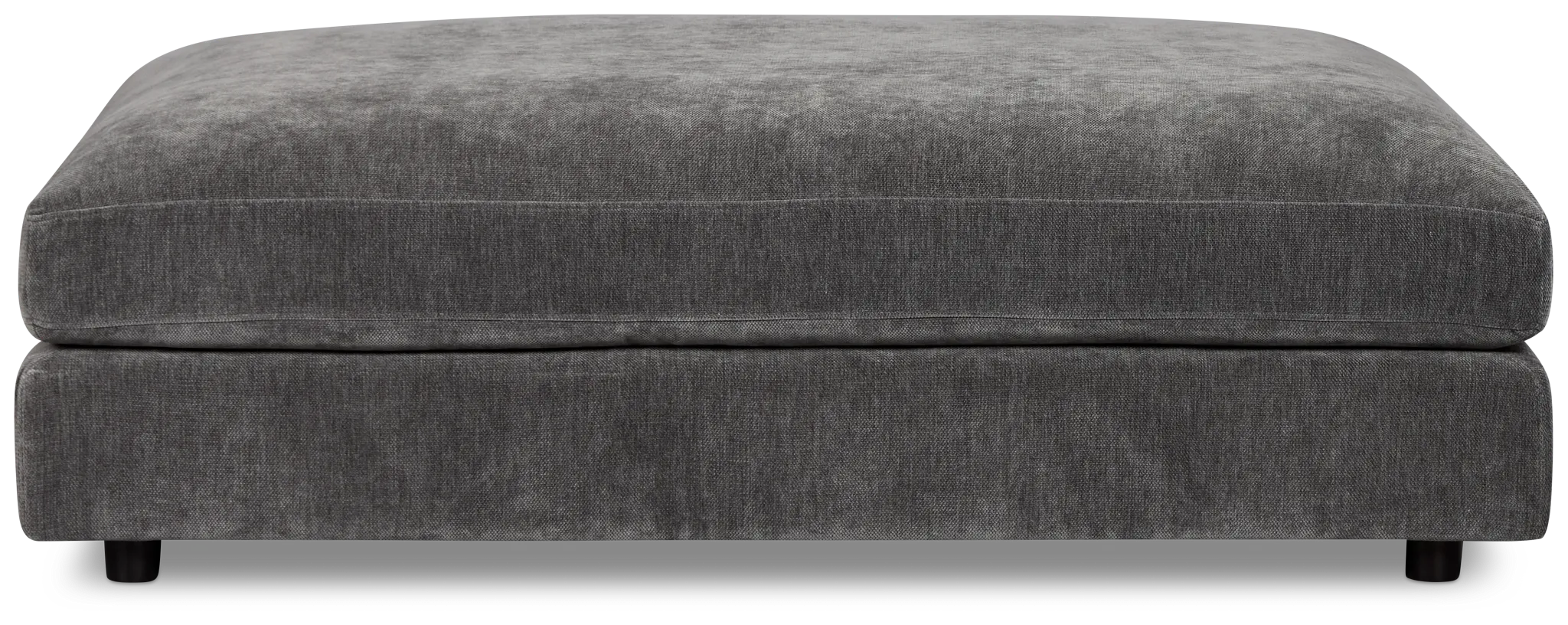 Lounge Dark Gray Fabric Ottoman