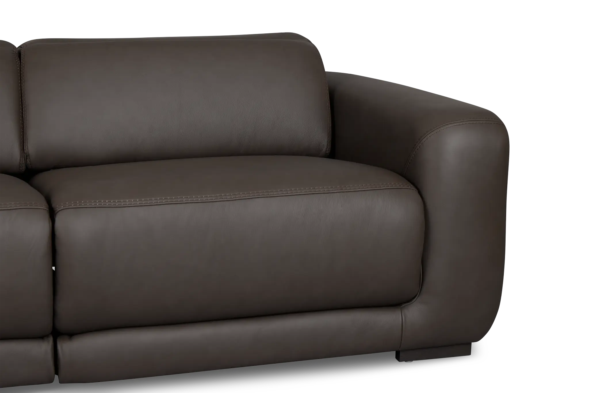 Kieran Dark Brown Lthr/vinyl 2-piece Modular Power Reclining Sofa Kieran Dark Brown Lthr/vinyl 2-piece Modular Power Reclining Sofa