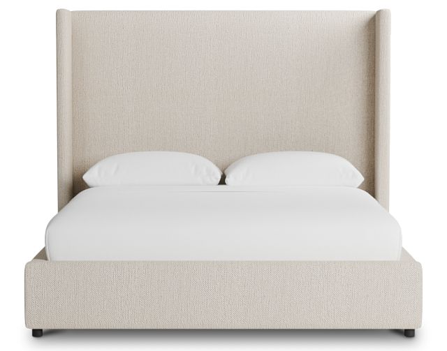 Captiva Revenue Beige 60" Upholstered Shelter Bed