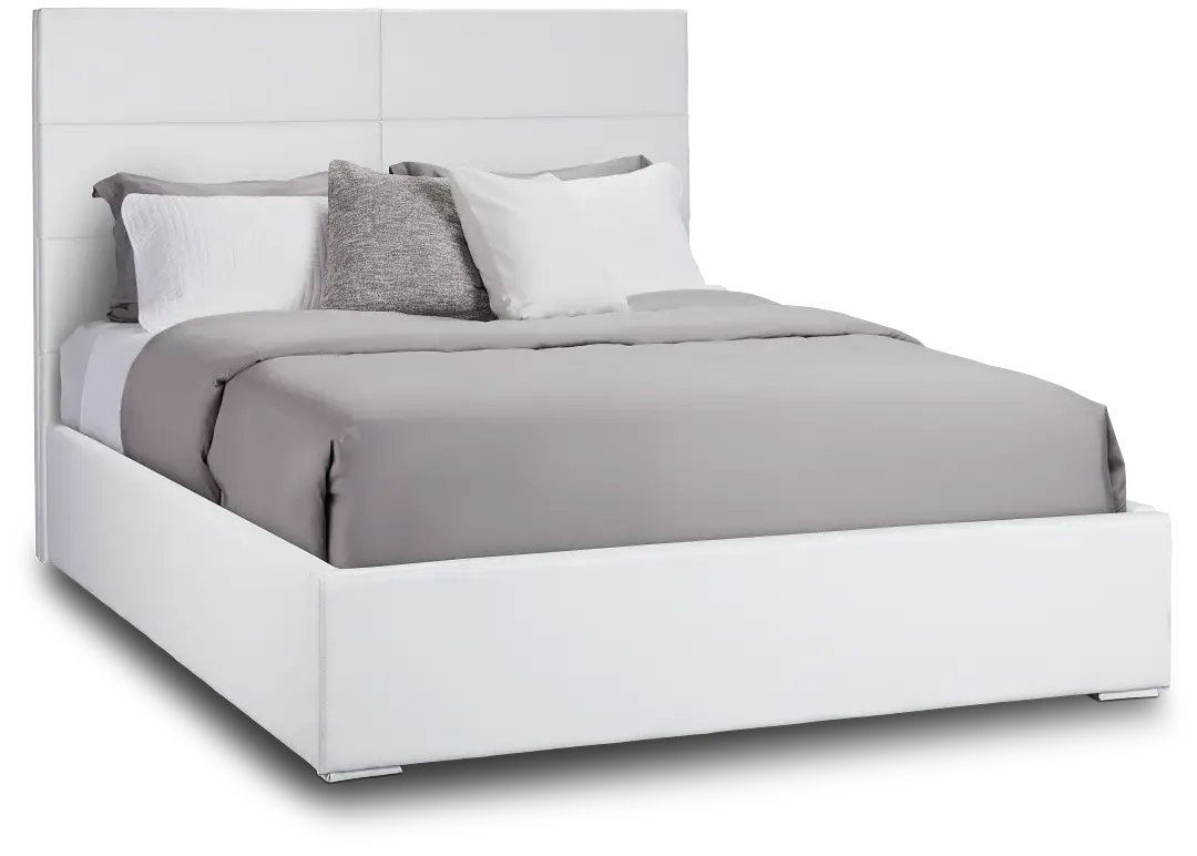 Doral White Uph Platform Bed Doral White Uph Platform Bed
