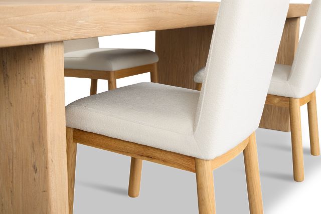 Salida Light Tone Rect Table & 4 Upholstered Chairs