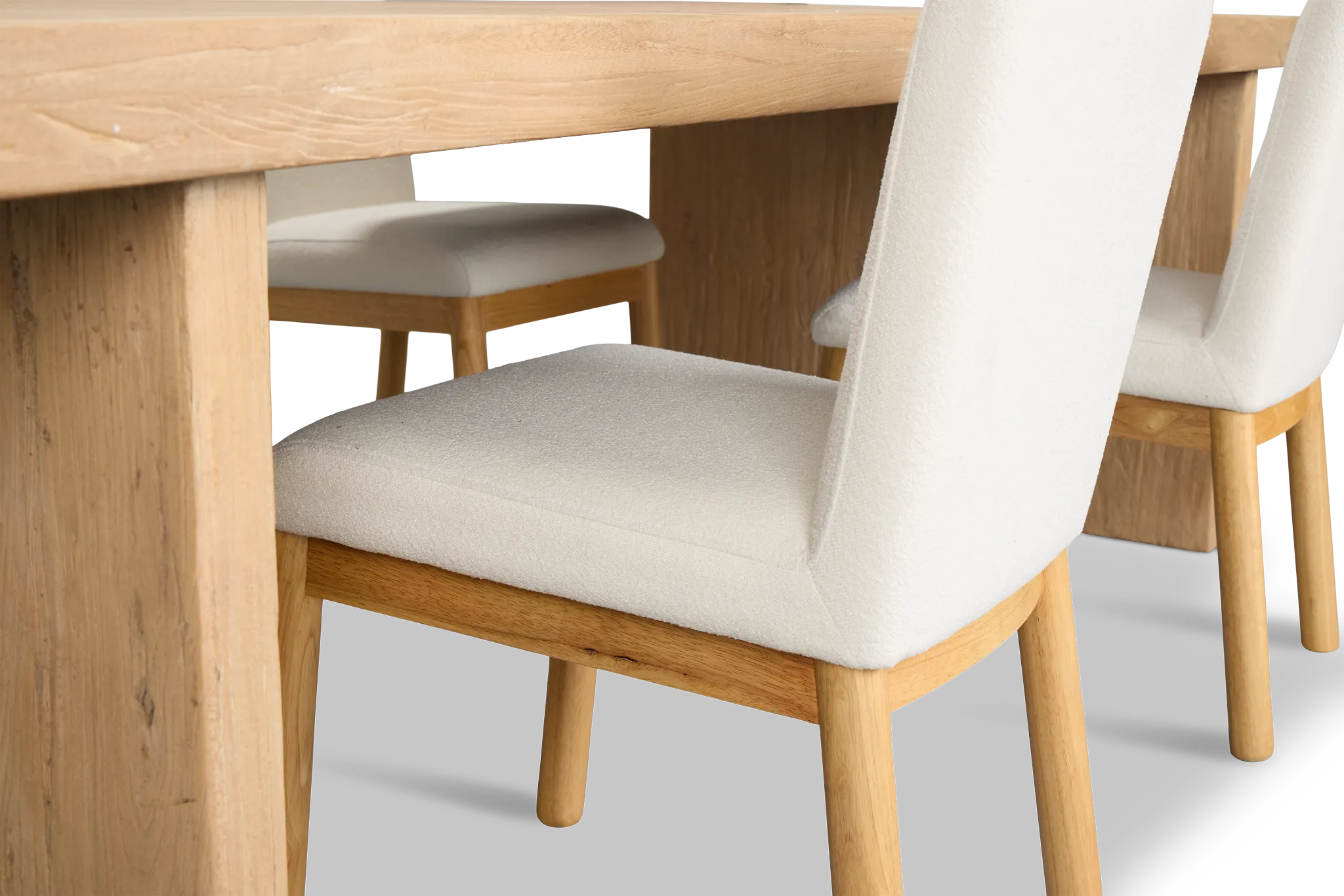 Salida Light Tone Rect Table & 4 Upholstered Chairs