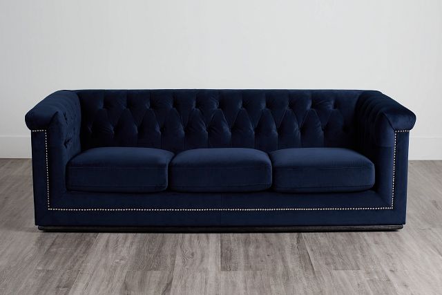 Blair Dark Blue Micro Sofa