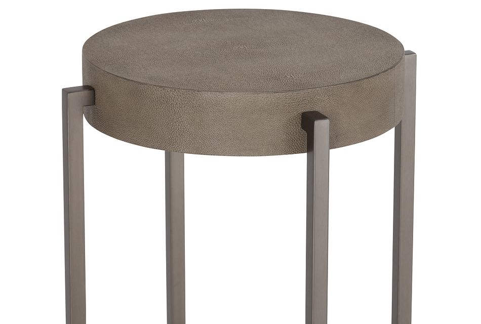 Mosaic Light Tone Wood Round End Table