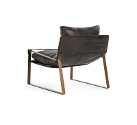 Times Brown Leather Accent Chair
