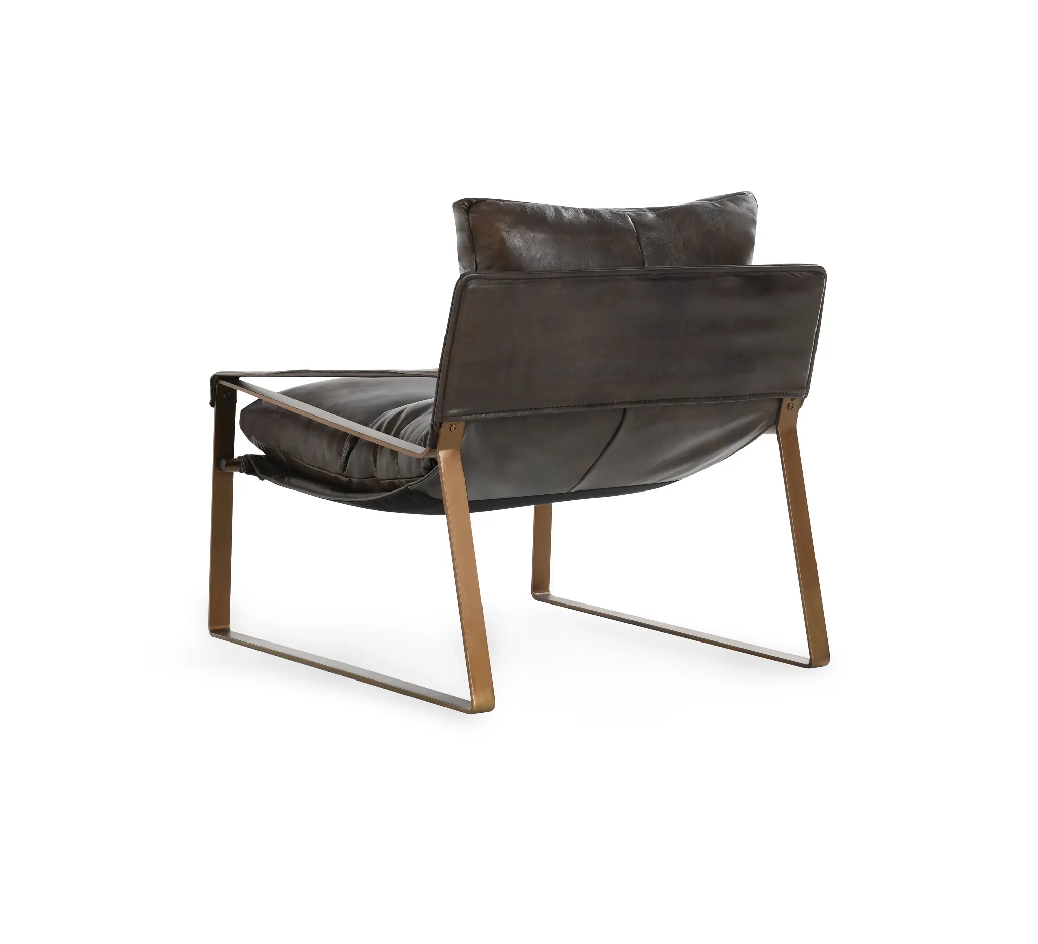 Times Brown Leather Accent Chair Times Brown Leather Accent Chair
