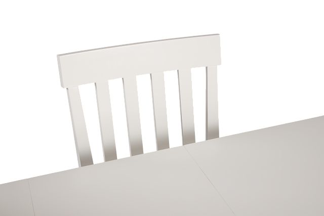 Nantucket White Trestle Table & 4 White Wood Chairs