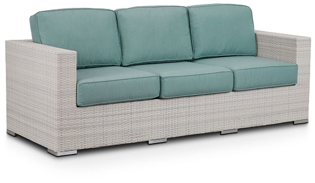 Biscayne Teal Sofa Outdoor Sofas City Furniture Biscayne Teal Sofa Outdoor Sofas, Biscayne Outdoor Furniture