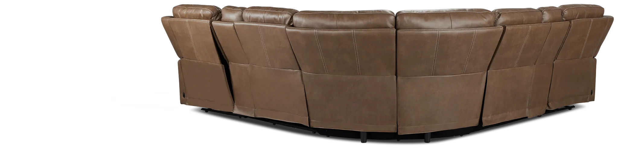 Jayden Brown Micro Large Triple Power Reclining Two-arm Sectional
