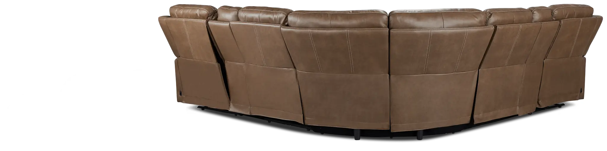 Jayden Brown Micro Large Triple Power Reclining Two-arm Sectional Jayden Brown Micro Large Triple Power Reclining Two-arm Sectional