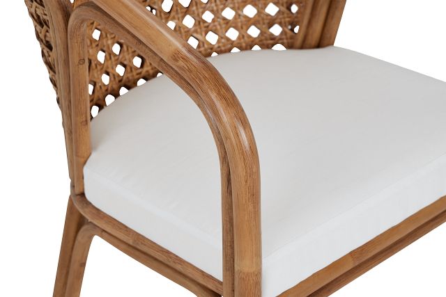 Maui Light Tone Woven Upholstered Arm Chair
