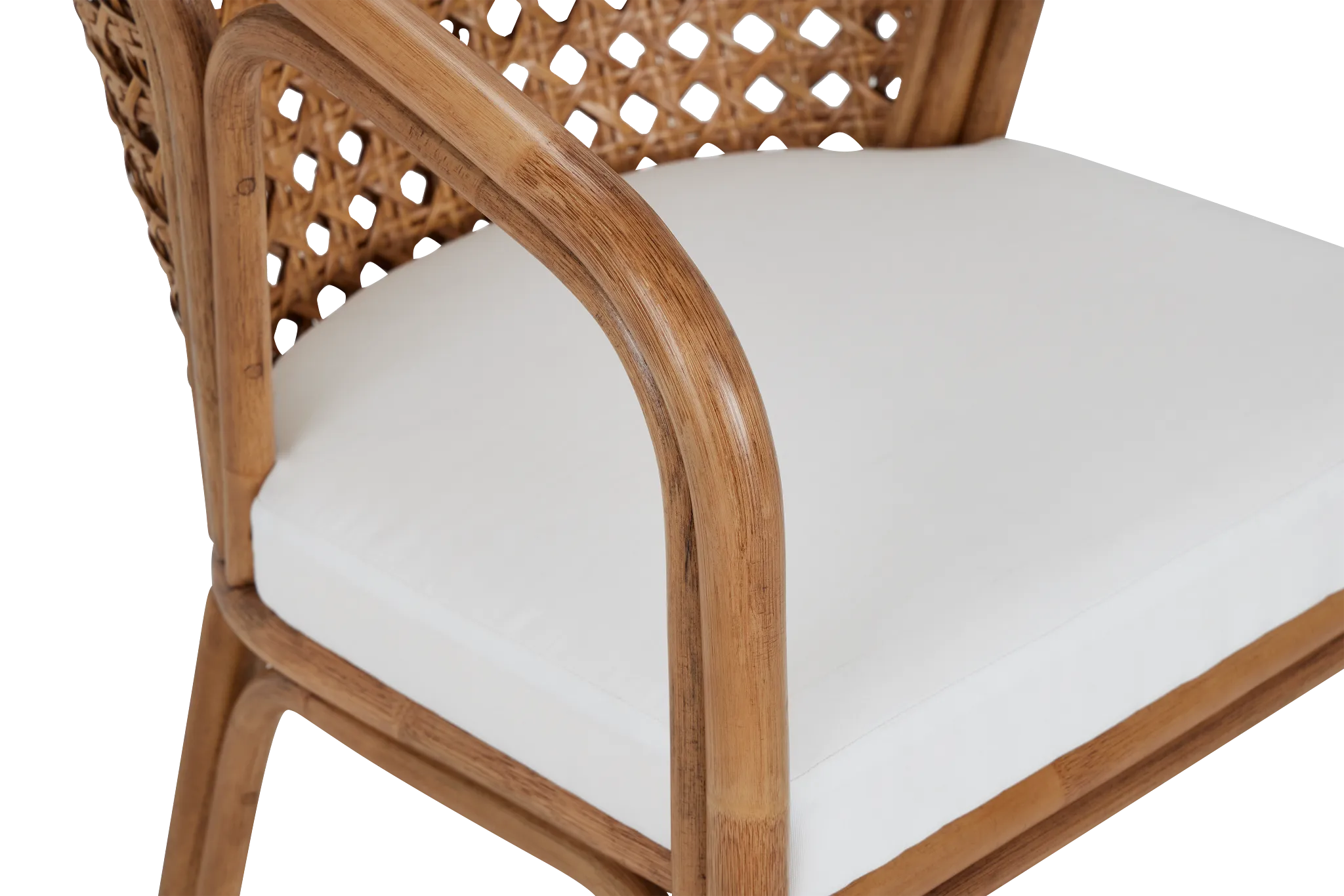 Maui Light Tone Woven Upholstered Arm Chair
