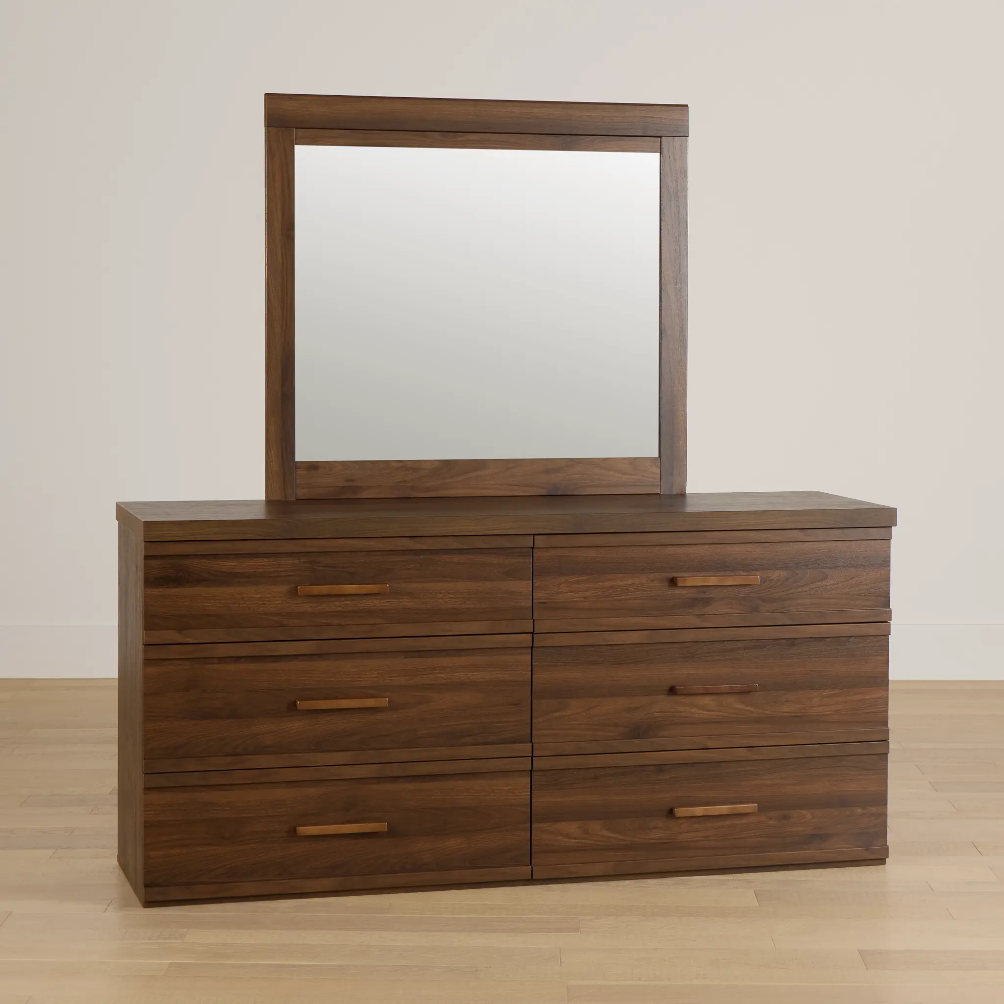 Atlantic Mid Tone Dresser & Mirror Atlantic Mid Tone Dresser & Mirror