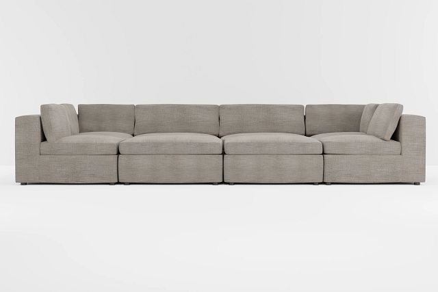 Destin Victory Gray Fabric 8-piece Pit Sectional