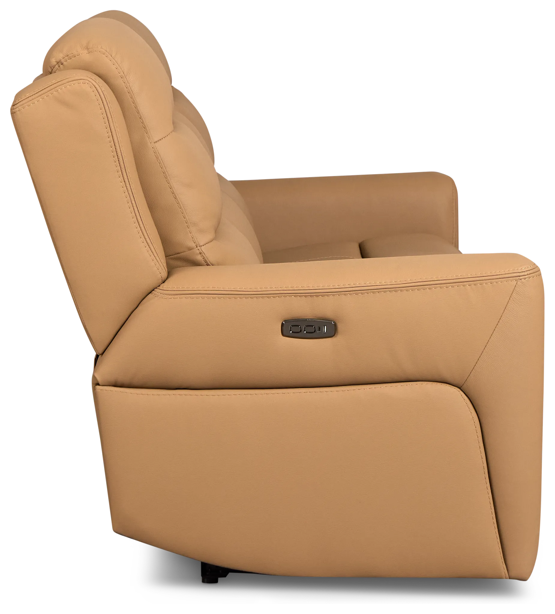 Wilder Brown Leather Power Reclining Sofa with Power Headrest