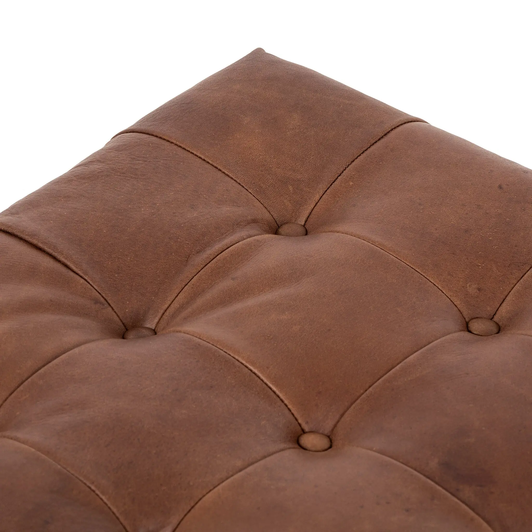Ferda Brown Lthr/vinyl Ottoman Ferda Brown Lthr/vinyl Ottoman