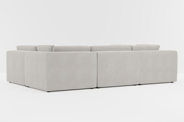 Destin Maguire Pewter Fabric 6-piece Pit Sectional