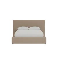 Grayton Merino Brown 44" Upholstered Platform Bed