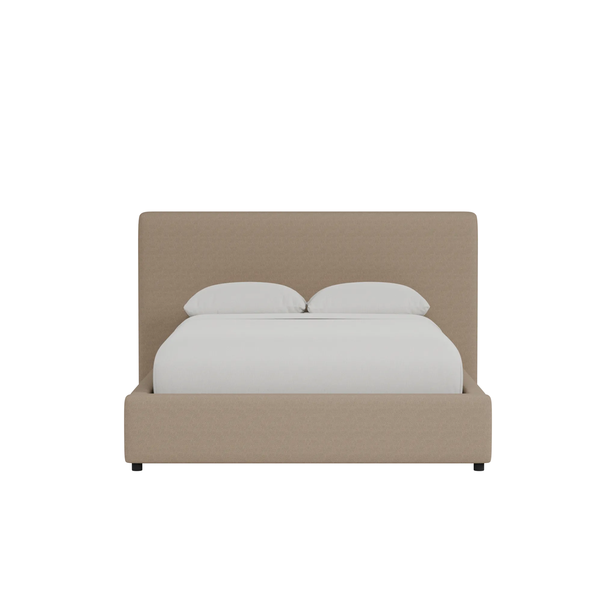 Grayton Merino Brown 44" Upholstered Platform Bed