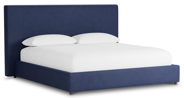 Grayton Joya Dark Blue 54" Upholstered Platform Bed