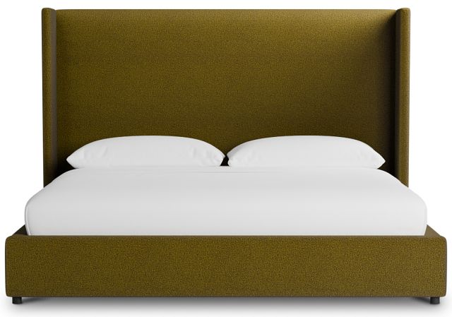 Captiva Elite Dark Green 60" Upholstered Shelter Bed