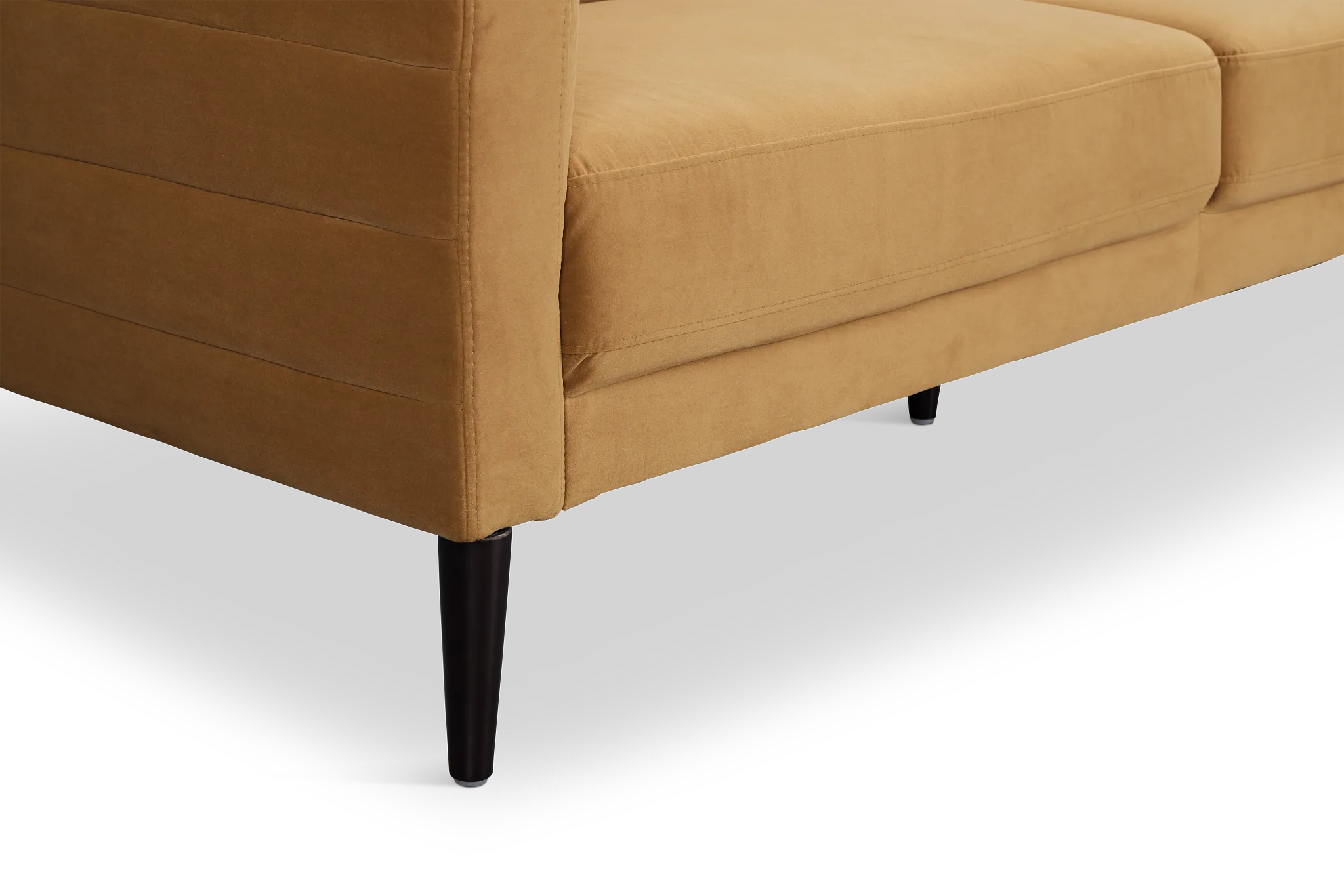 Nala Light Brown Velvet Right Chaise Sectional