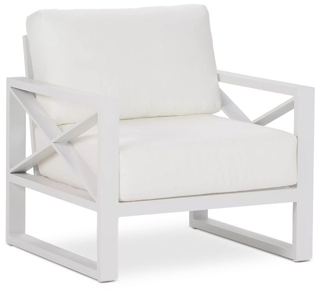 Linear White Aluminum Chair (1)