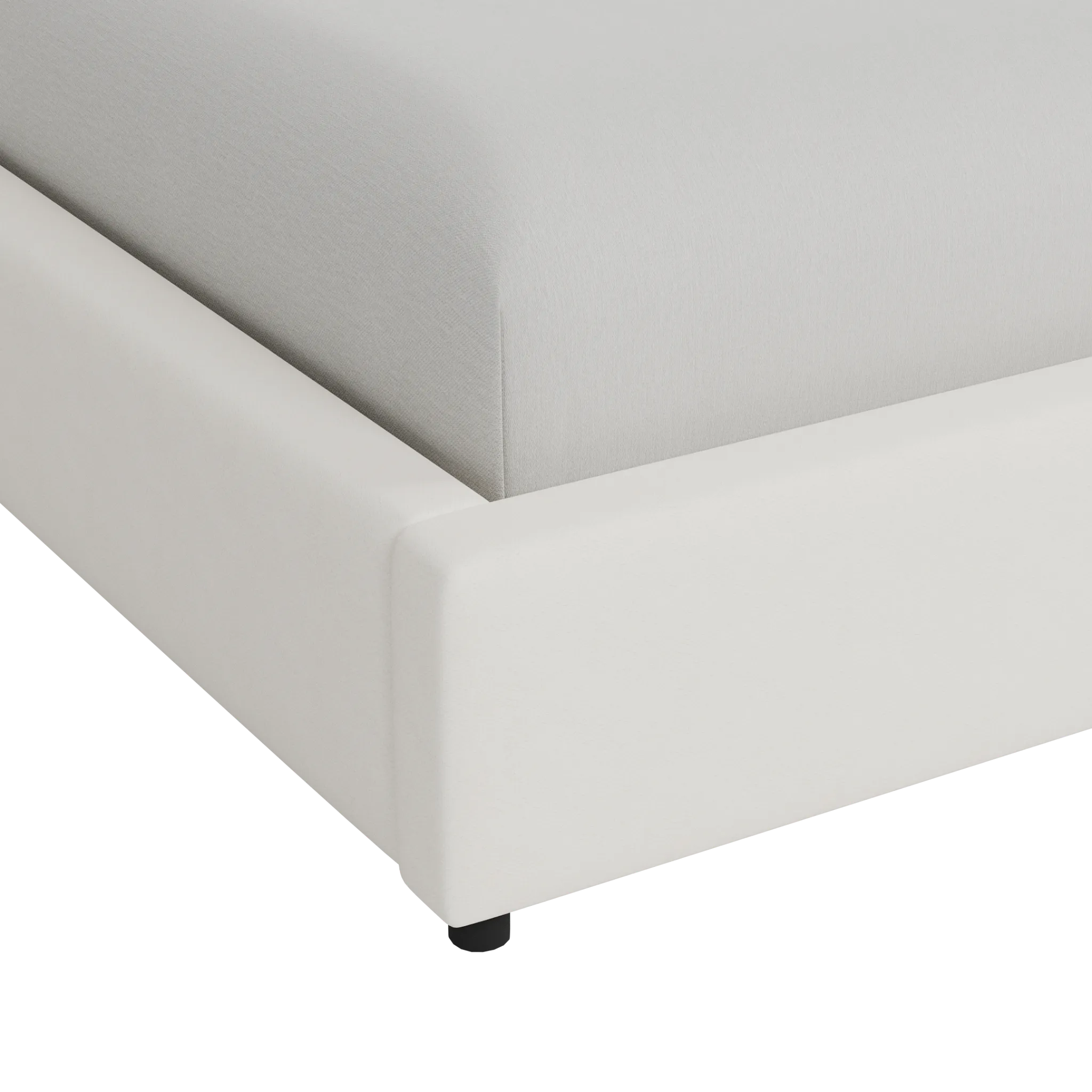 Grayton Gellar White 54" Upholstered Platform Bed