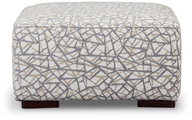 Webinar Gray Fabric Cocktail Ottoman