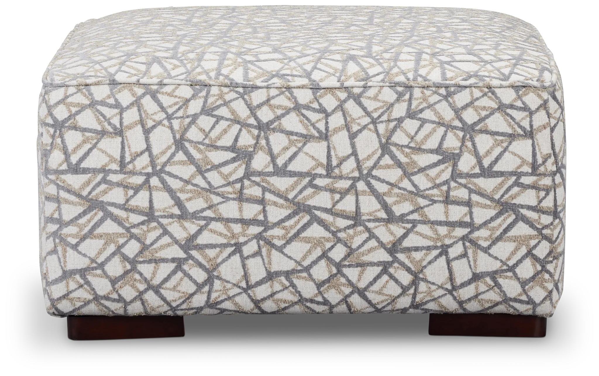Webinar Gray Fabric Cocktail Ottoman