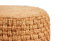 Hari Light Brown Round Accent Pouf